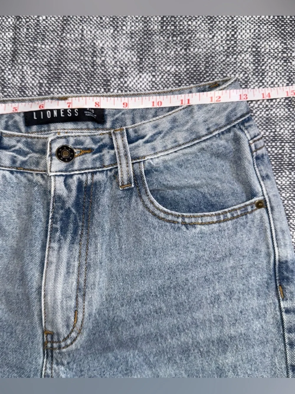 Lioness Alabama slit split hem straight leg long length high waist rise jean XXS